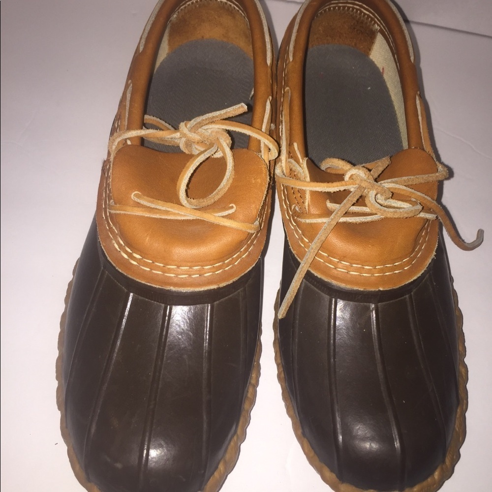 Women l.l.bean low rubber moc boots size 10 snow